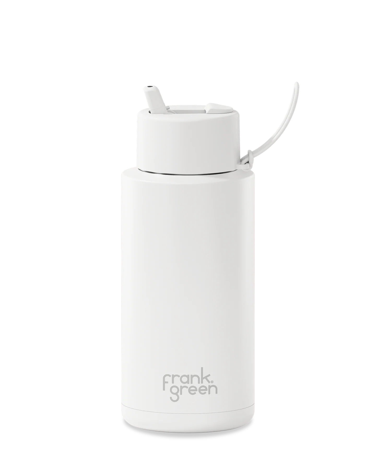 34oz Stainless Steel Ceramic Bottle with Straw - Image 3