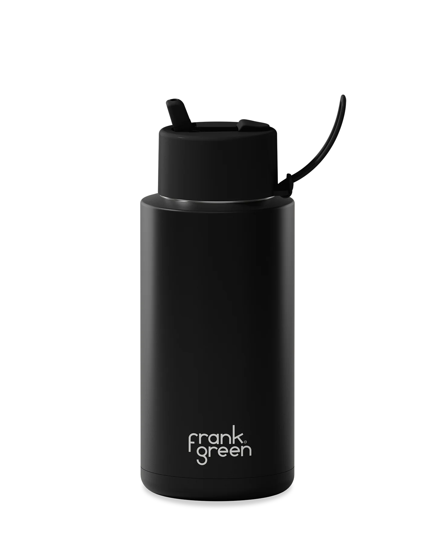 34oz Stainless Steel Ceramic Bottle with Straw - Image 4