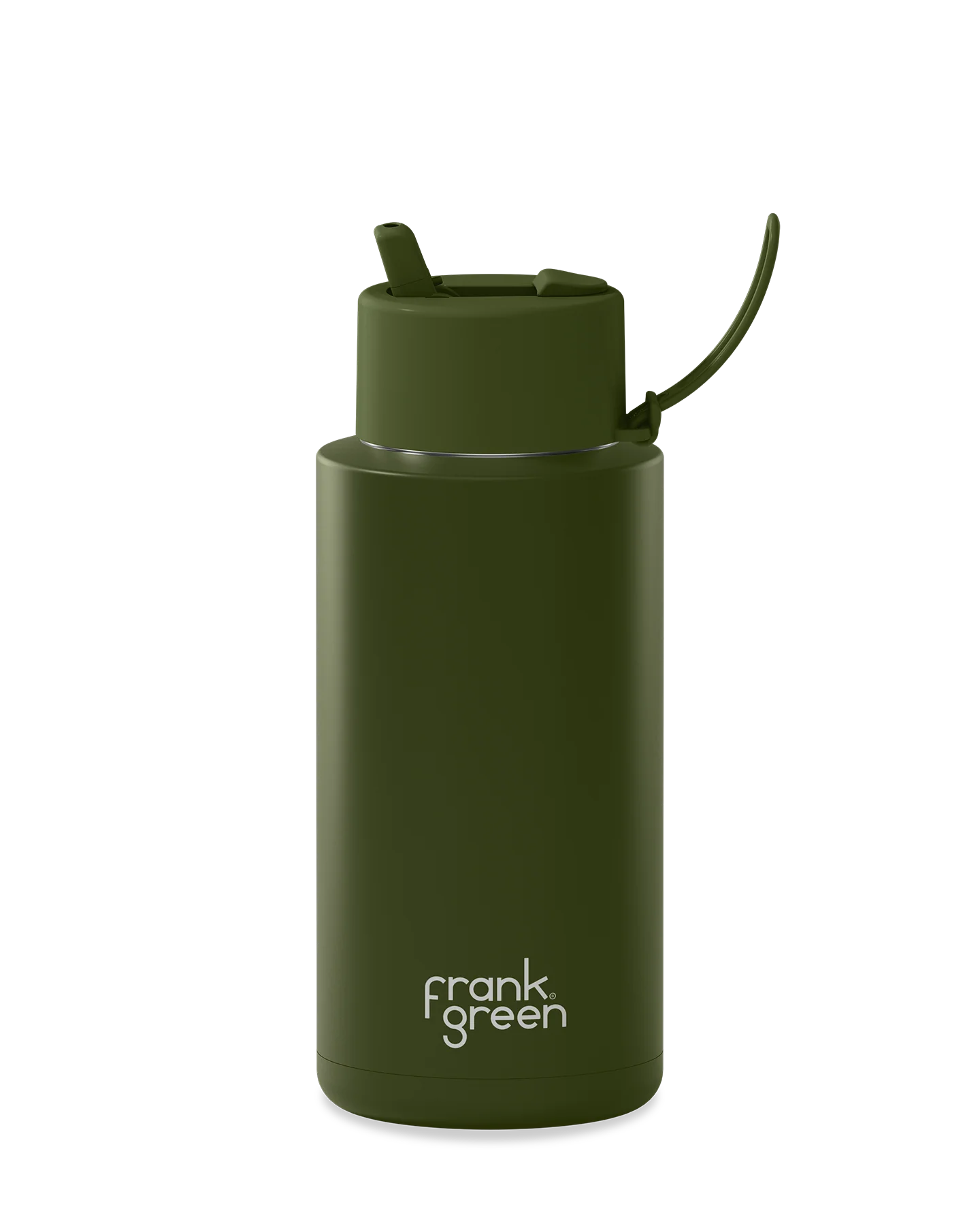 34oz Stainless Steel Ceramic Bottle with Straw - Image 7