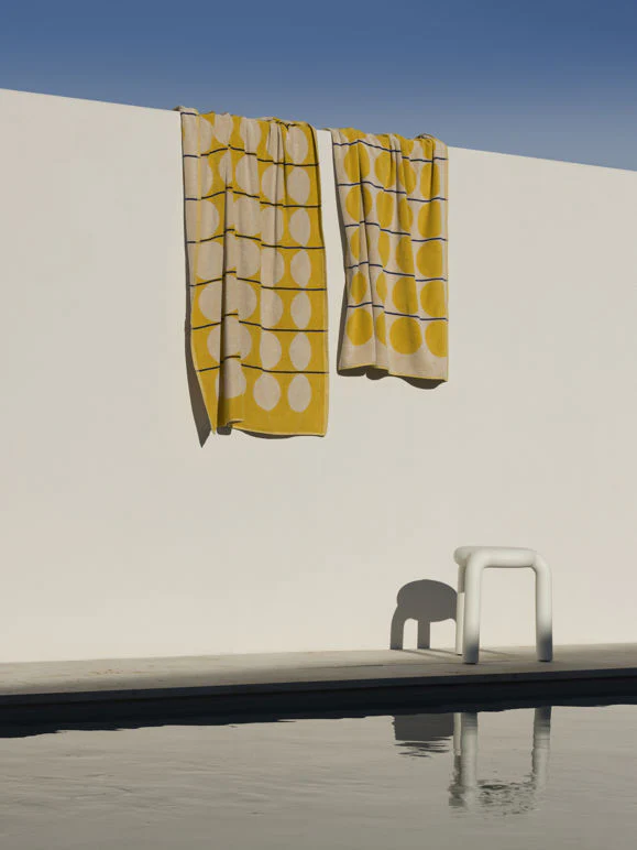 Abacus Beach Towel - Daffodil/cream - Image 2