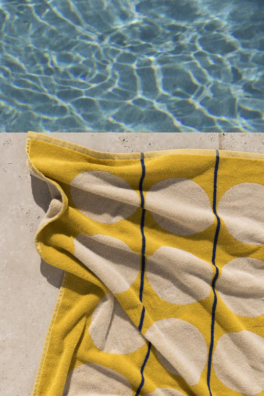 Abacus Beach Towel - Daffodil/cream - Image 3