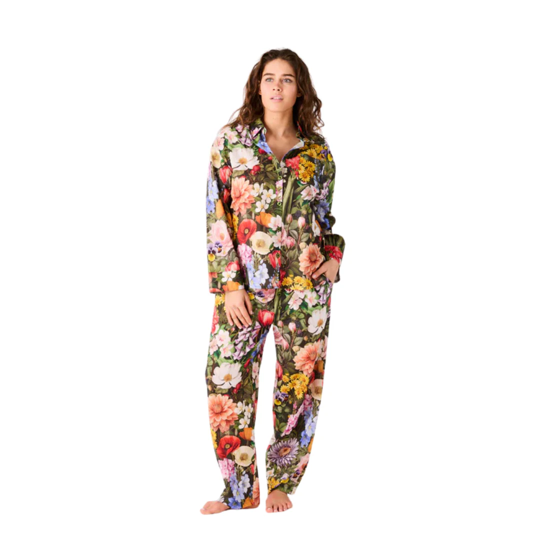 Cotton Pyjama Set - Cottage Garden Eden