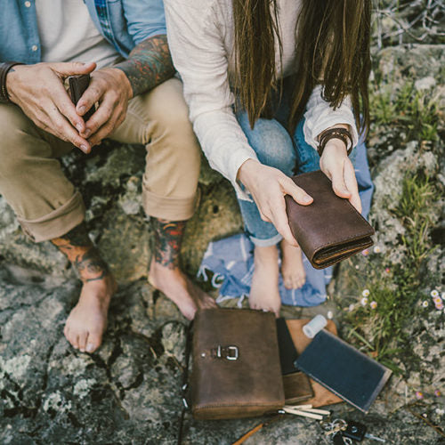 Alongsider Ethical Leather Wallet - Vintage Brown - Image 3