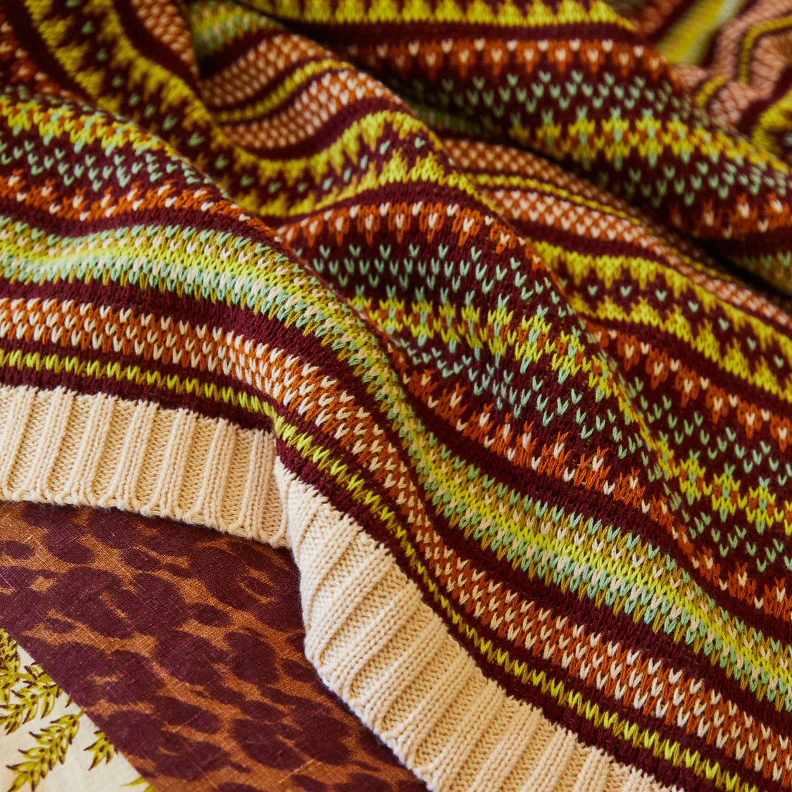 Arlette Knit Blanket - Emerald - Image 3