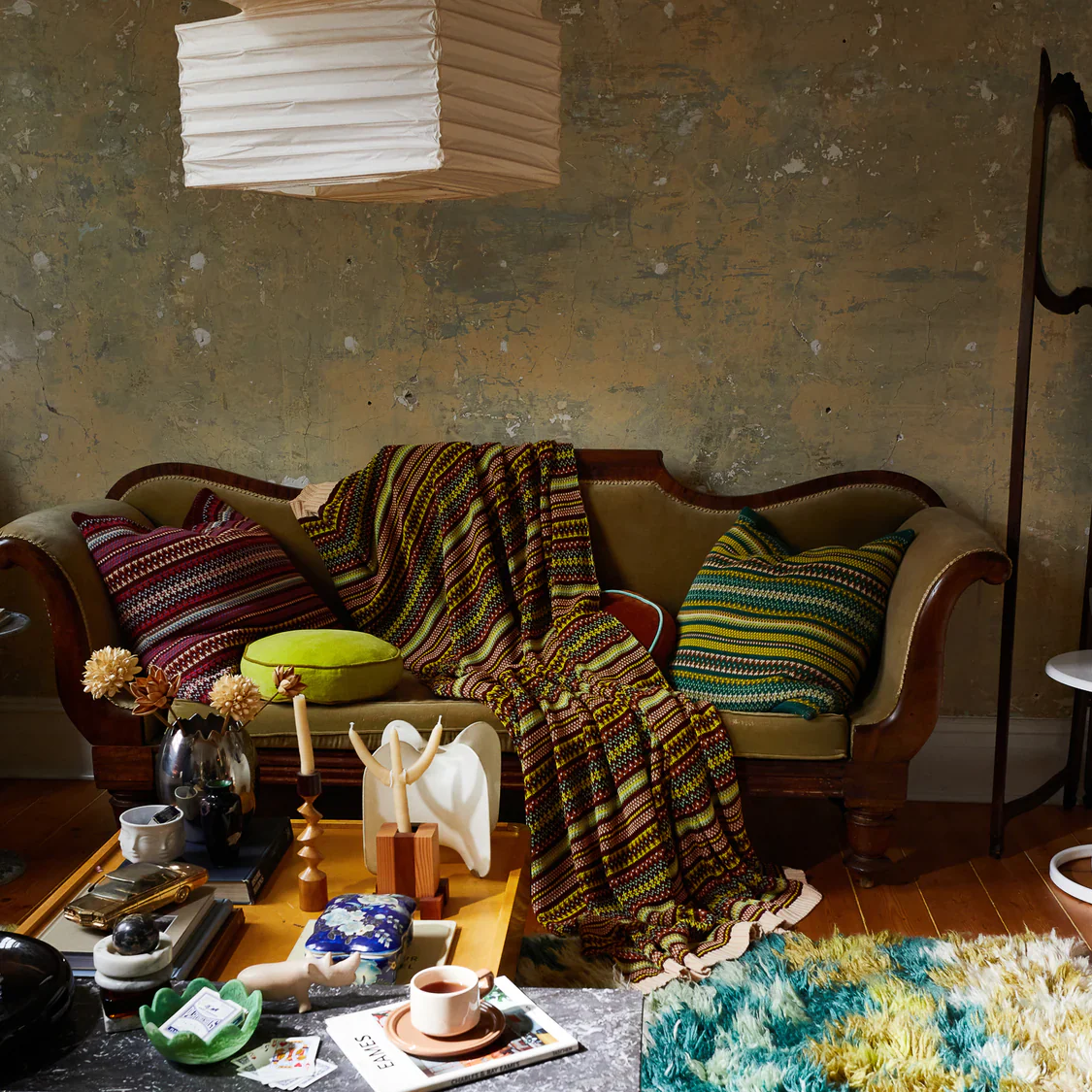 Arlette Knit Blanket - Emerald - Image 4