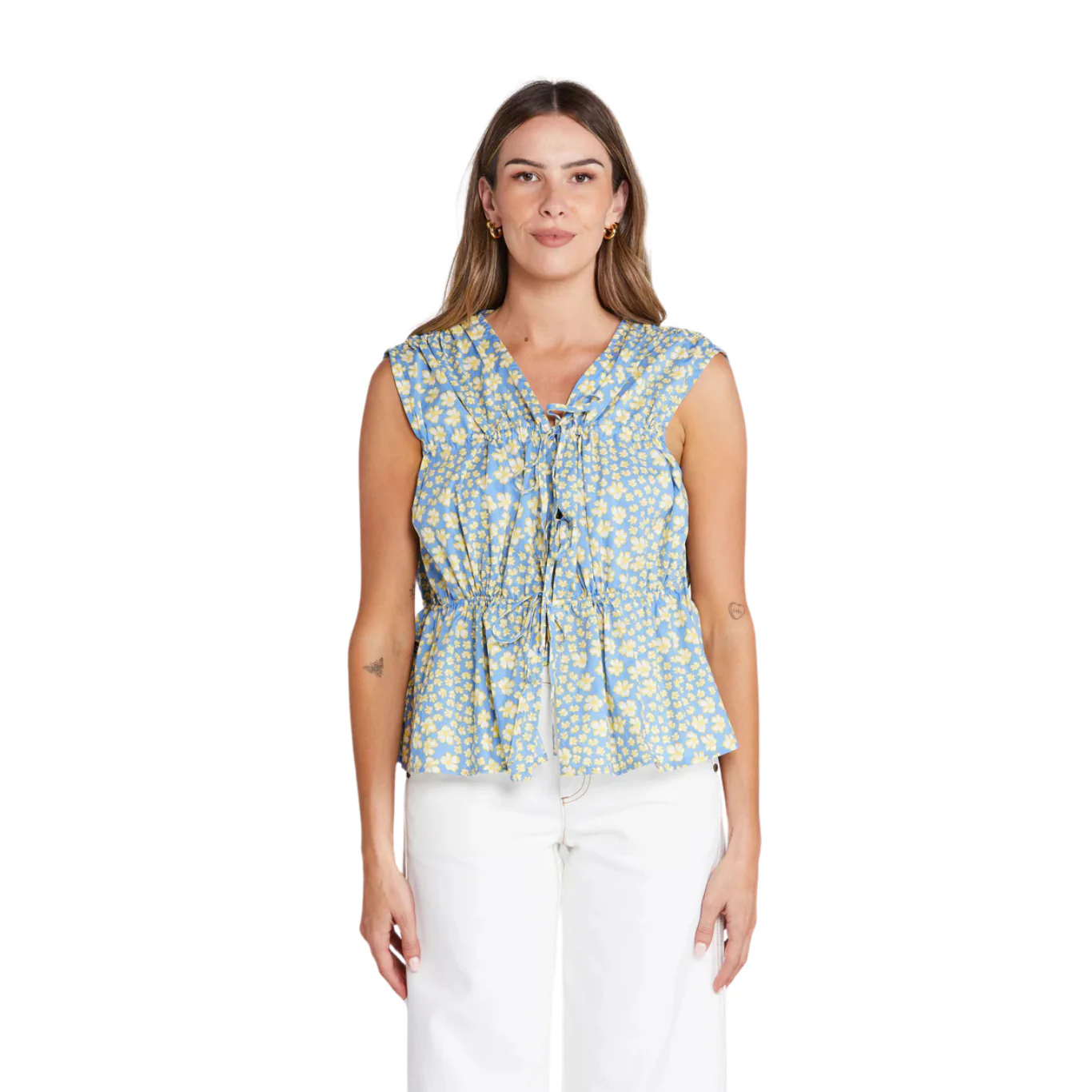 Belle Tie Top - Sky Garden