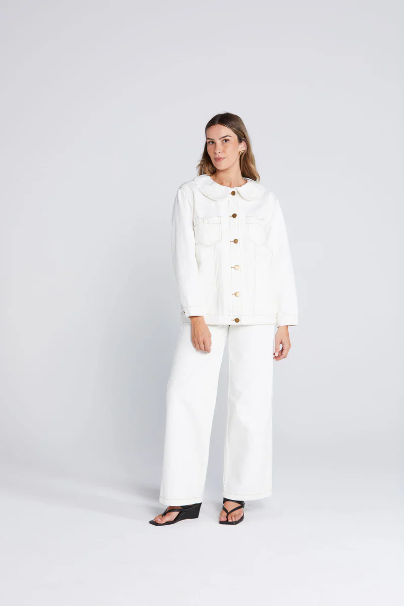 Bowtique Shacket - Off White - Image 3