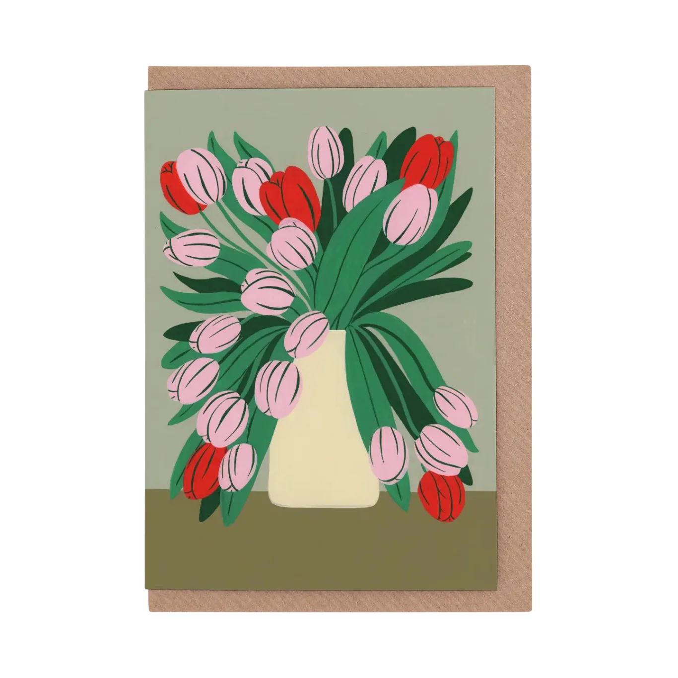 Card - Pink Tulips