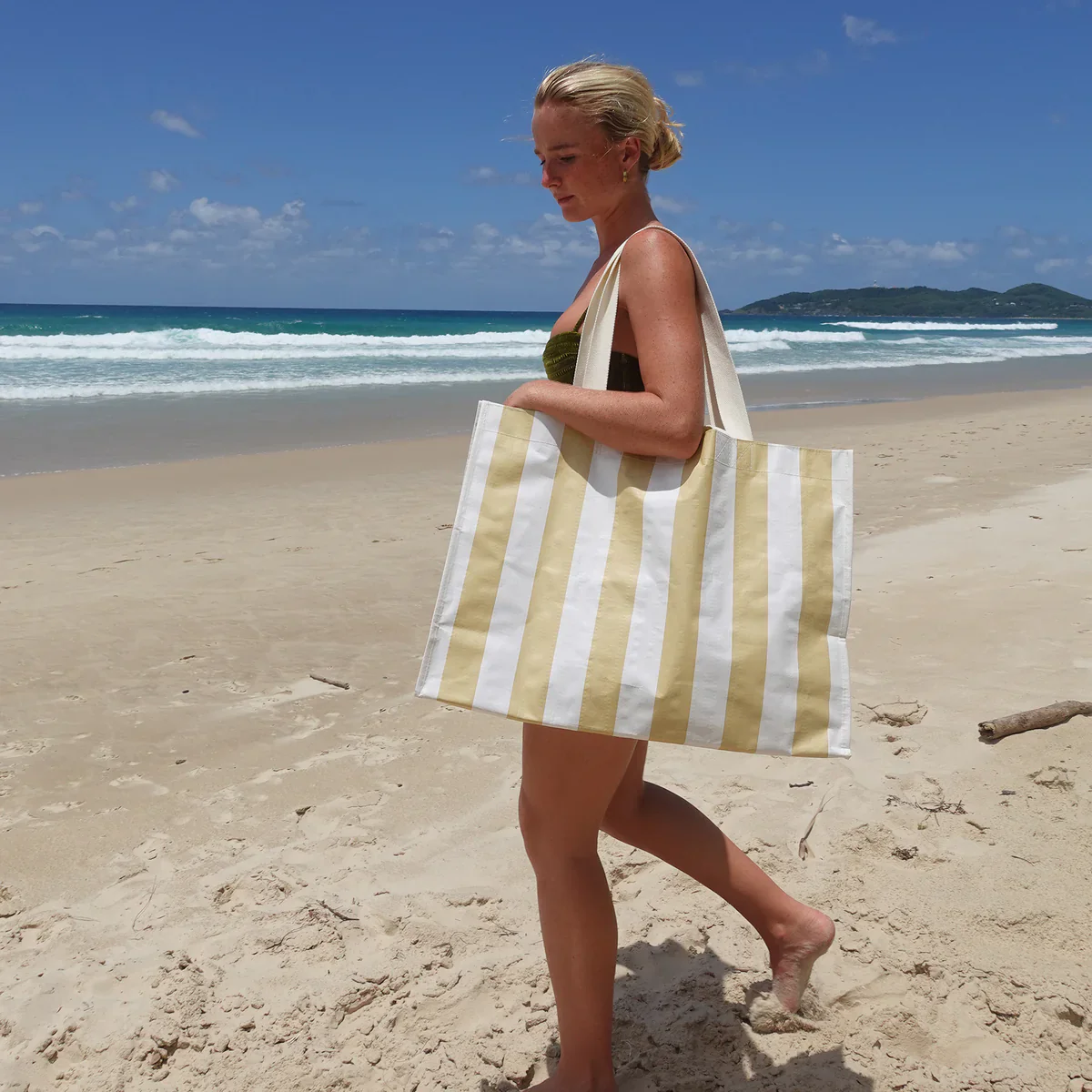 Carryall Beach Bag - Butternut Stripe - Image 2