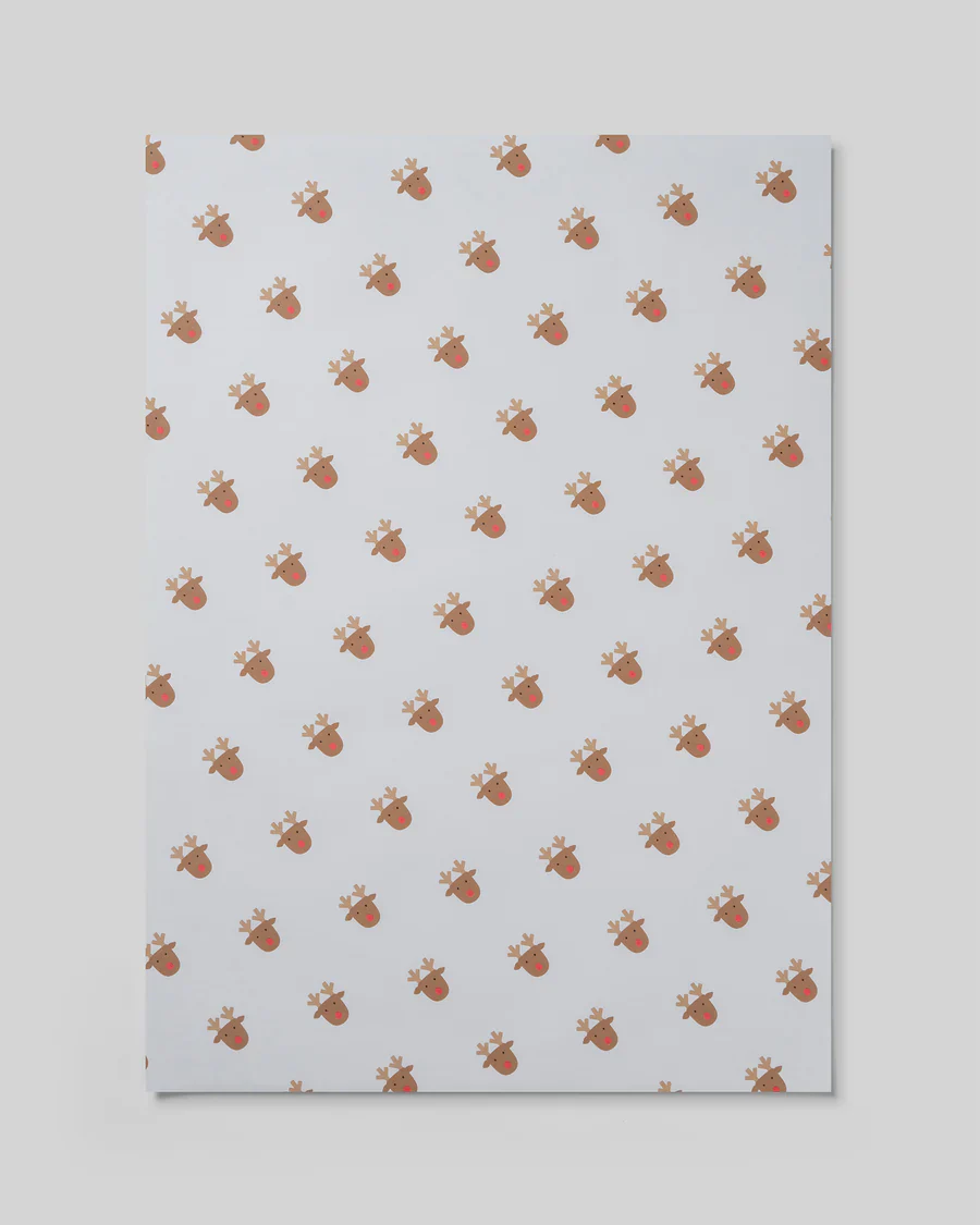 Christmas Gift Wrap Roll - Rudolph - Toffee - Image 3