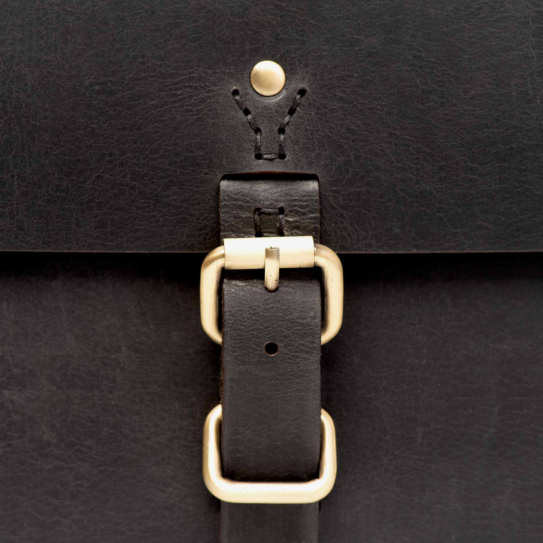 Companion Ethical Leather Satchel - Black - Image 7