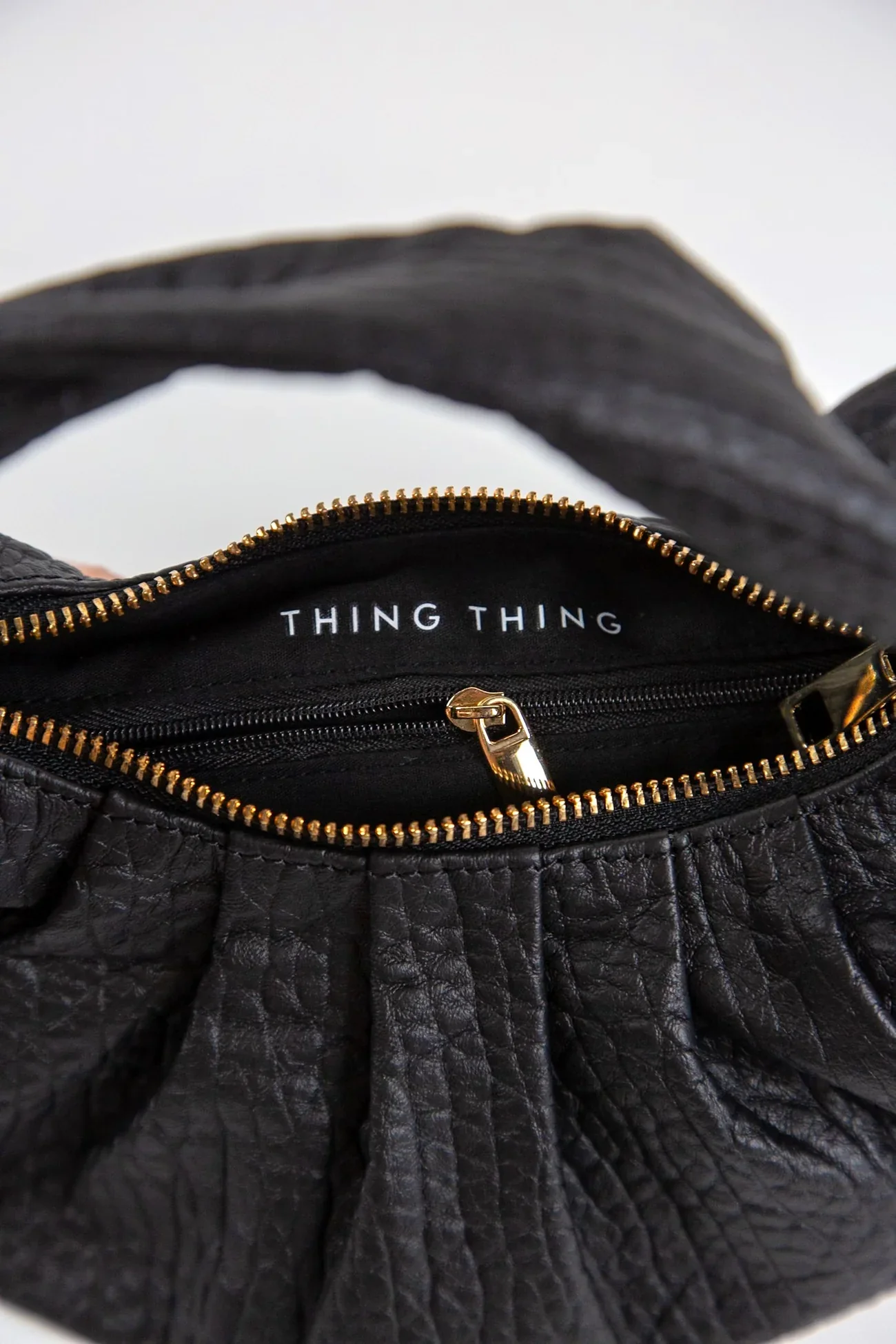 Crystal Bag - Black Bubble Leather - Image 3