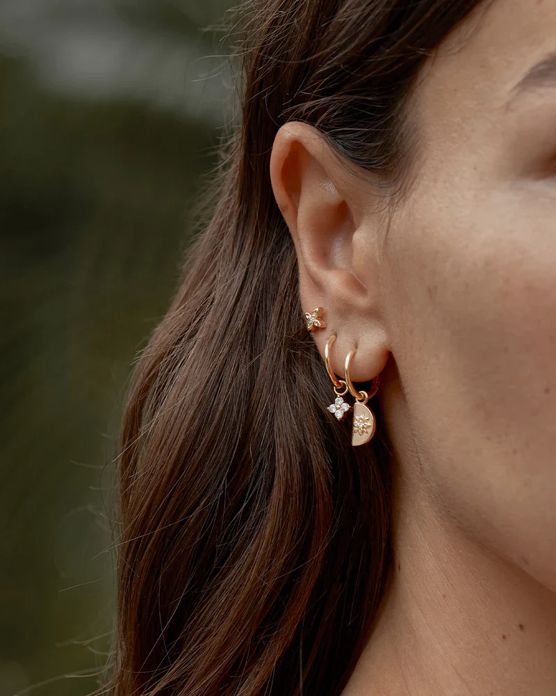 Crystal Bloom Hoops - Image 3