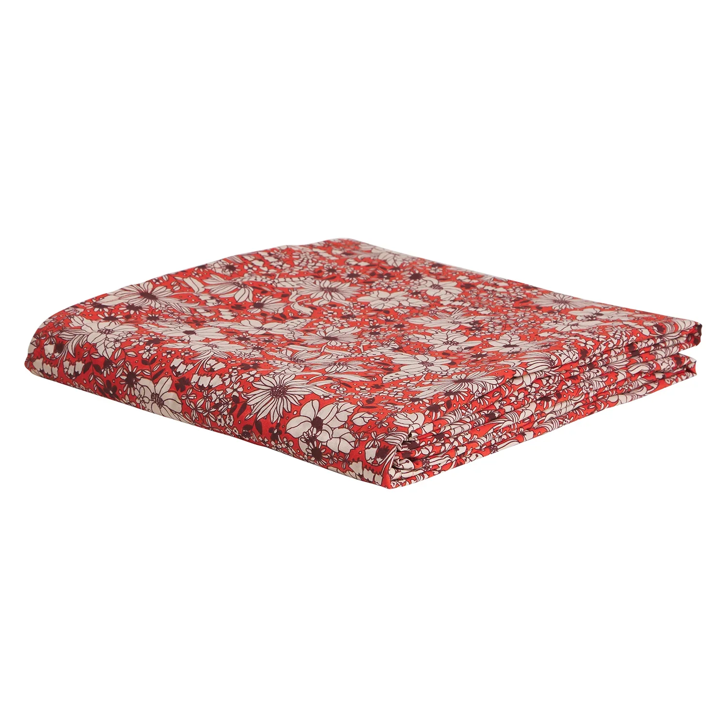 Evette Cotton Sheet - Scarlet