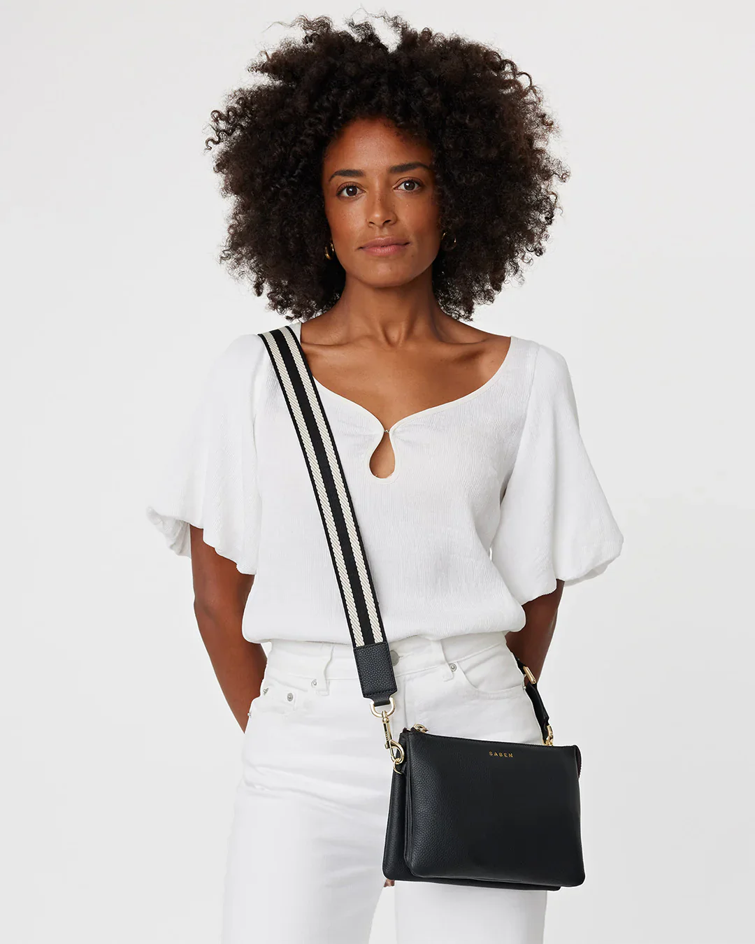 Feature Strap Webbing - Black and White - Image 2
