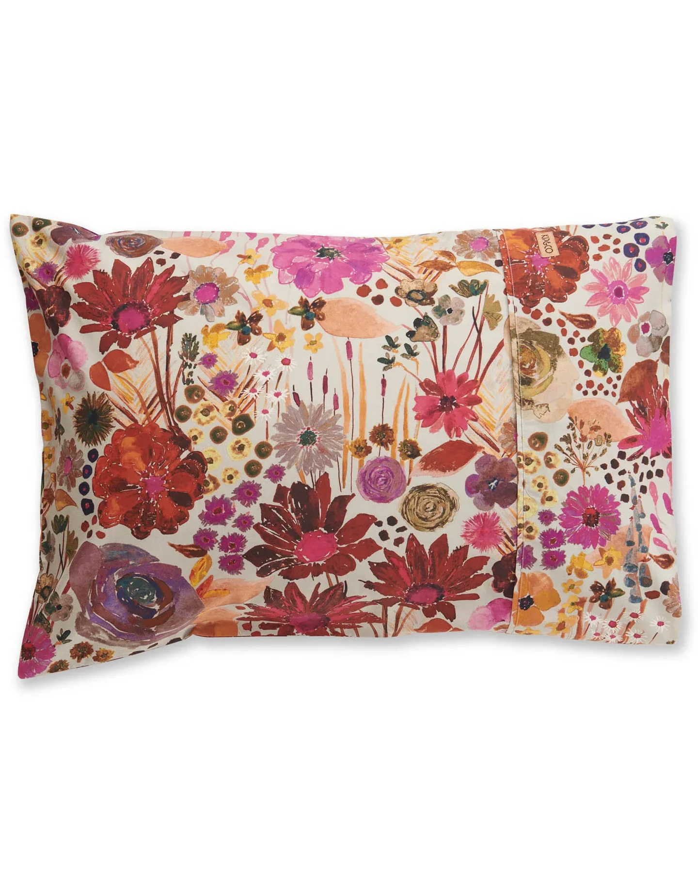 Field Of Dreams Silver Organic Cotton Pillowcases 2 Pack Set