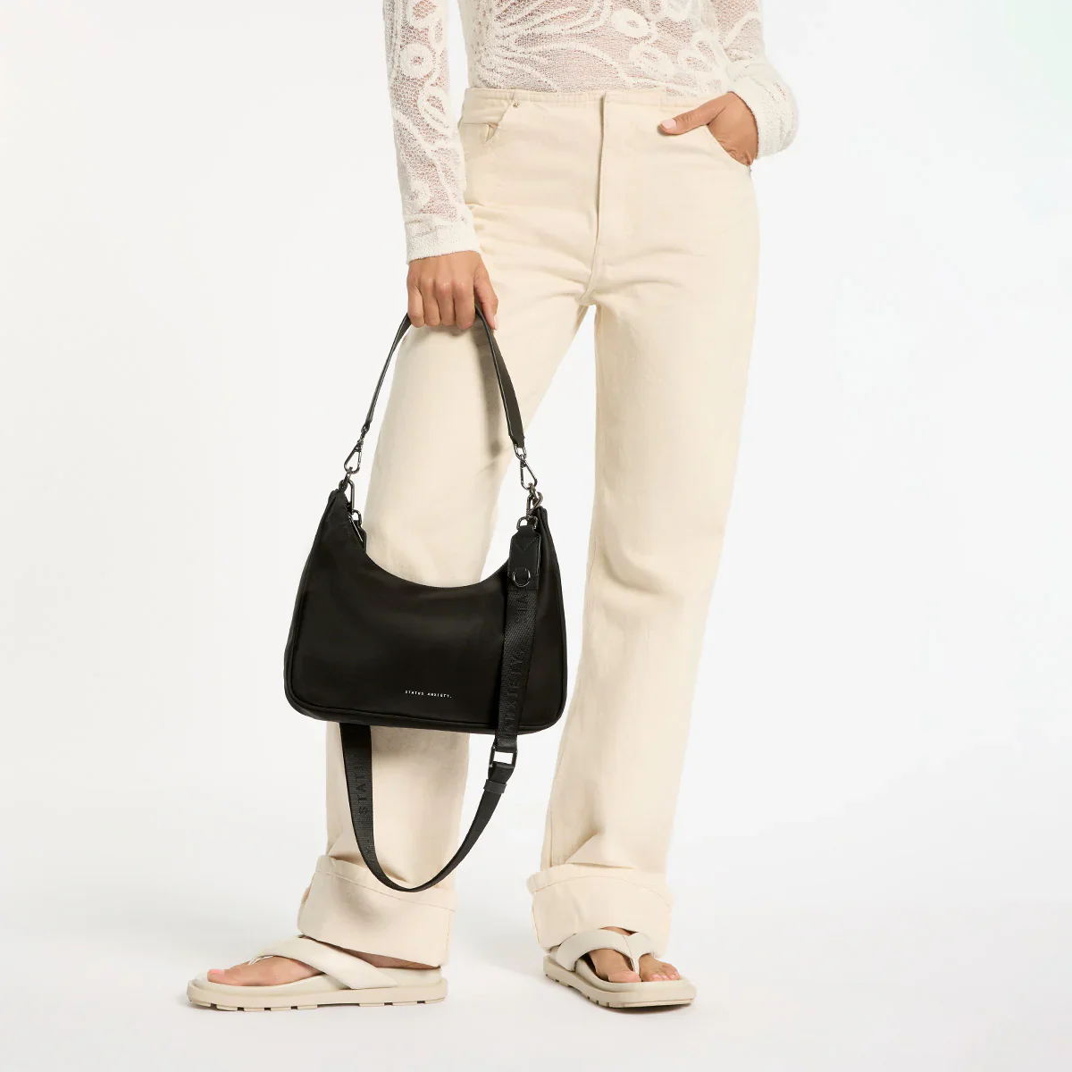 Fleur Recycled Bag- Black - Image 8