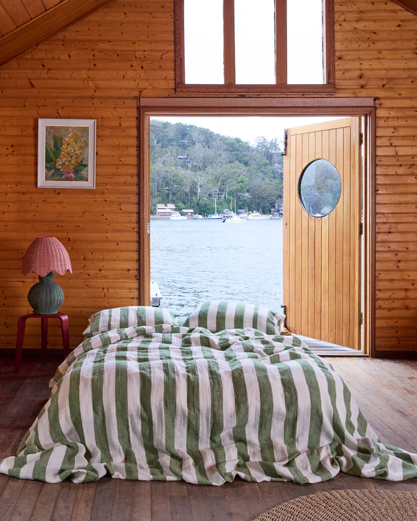 Flat Sheet - Moss Stripe - Image 5