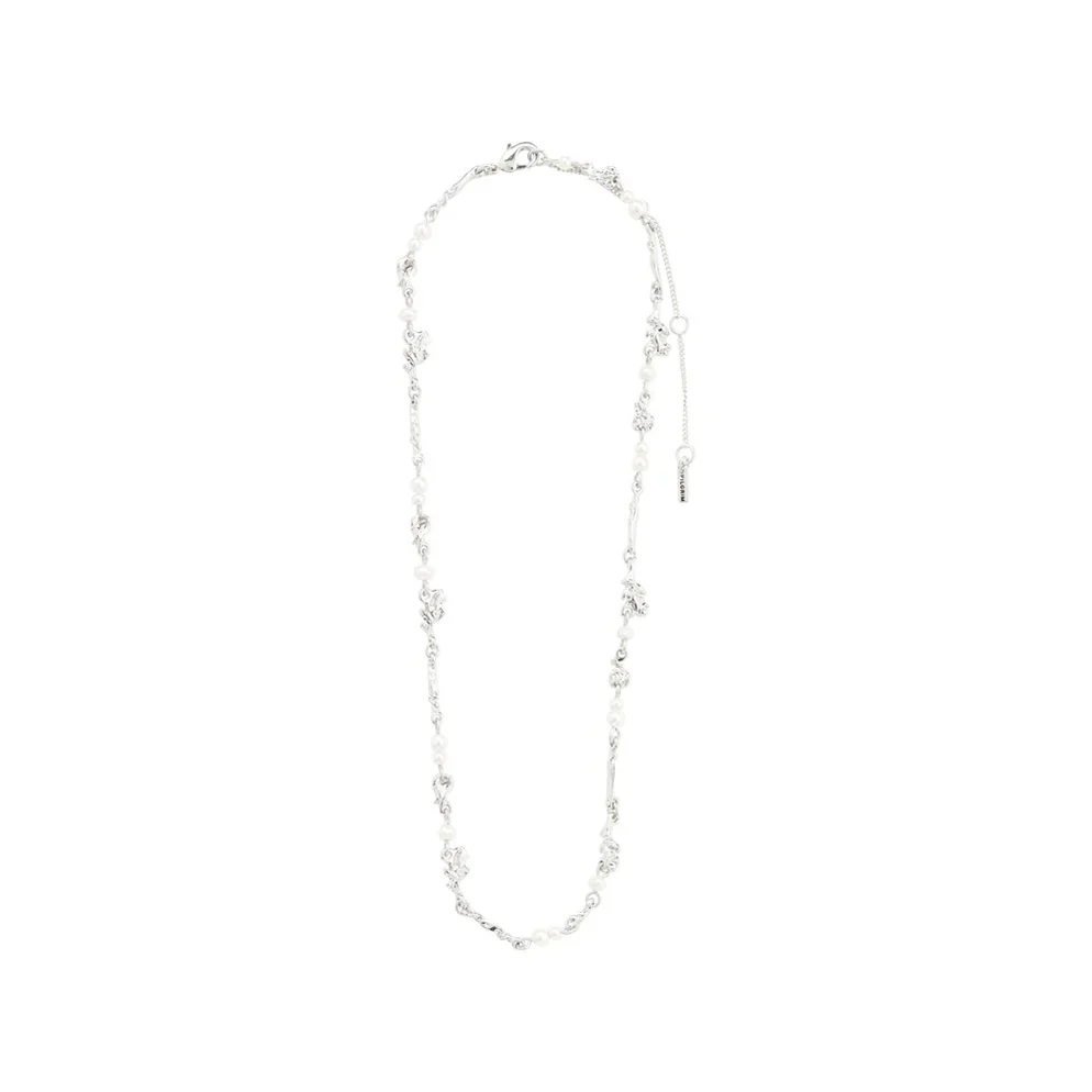 Focus Necklace - Silver- White