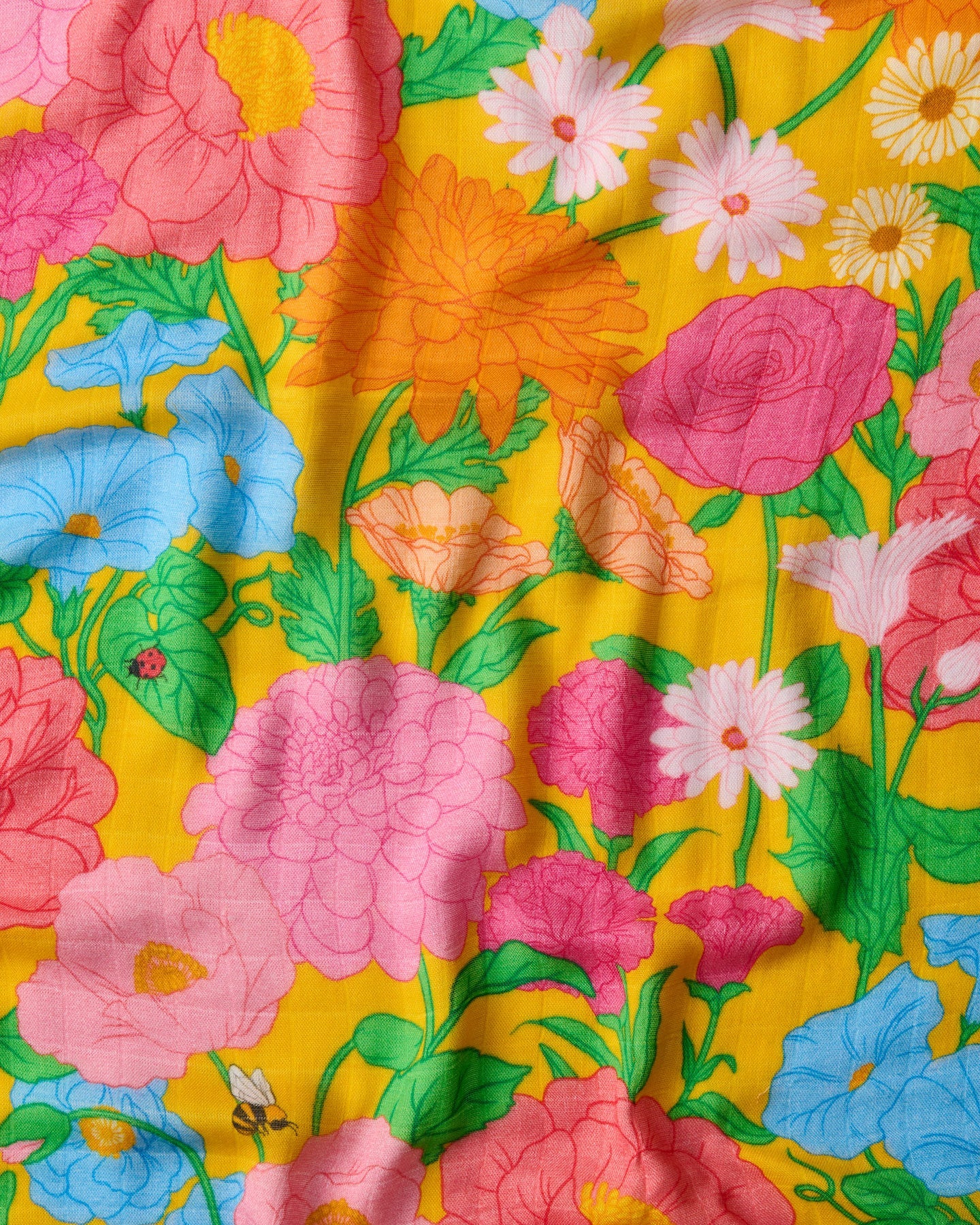 Bamboo Swaddle - Follow The Sun Yellow - Image 4