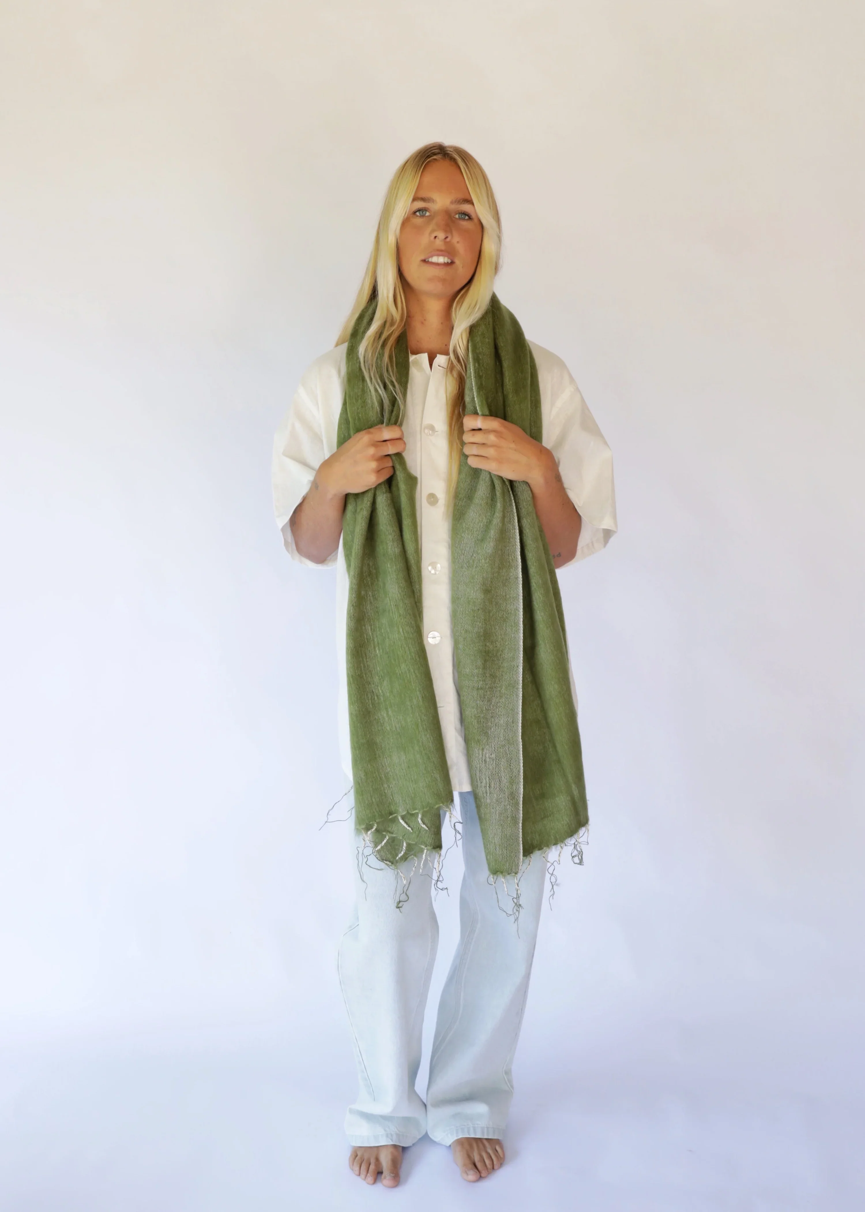 Hand Woven Scarf - Cactus - Image 3