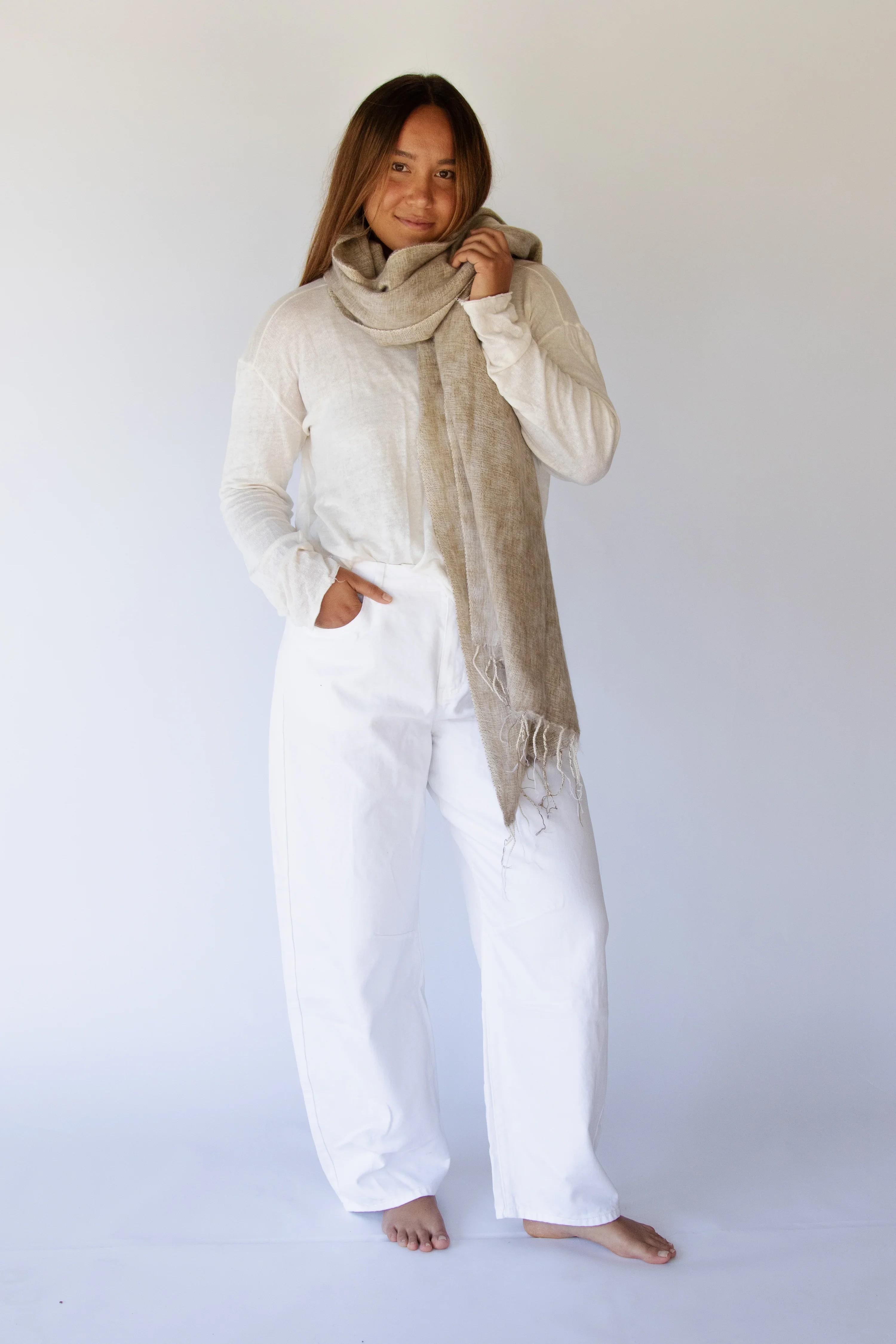 Hand Woven Scarf - Hazelnut - Image 2