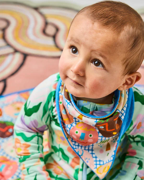 Organic Cotton Dribble Bib Set - Happy Stars - Image 2