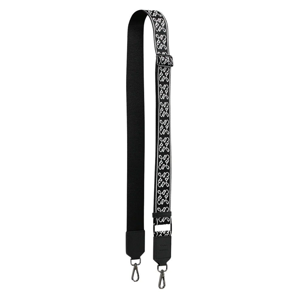 Jacquard Webbed Strap - Black