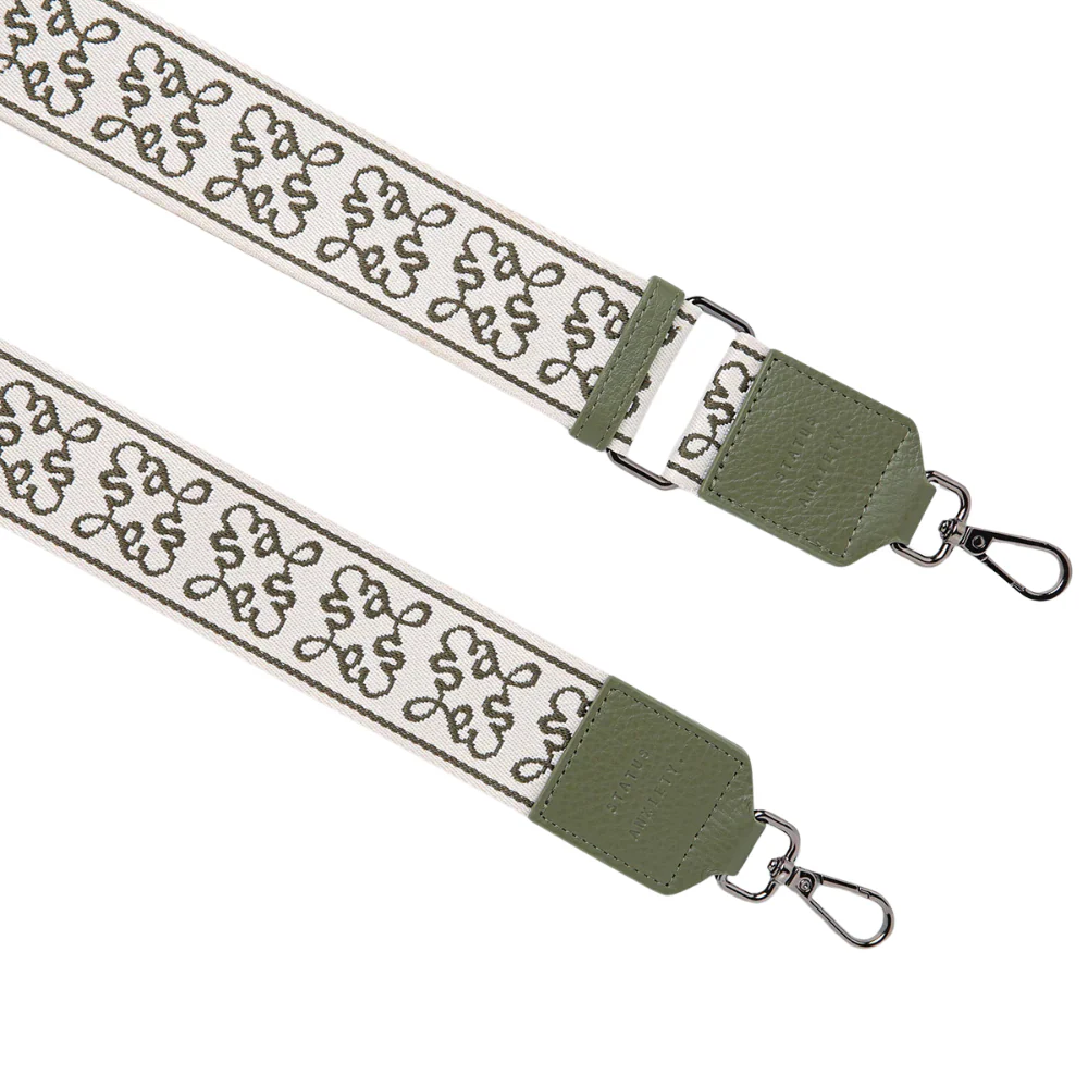 Jacquard Webbed Strap - Khaki - Image 2