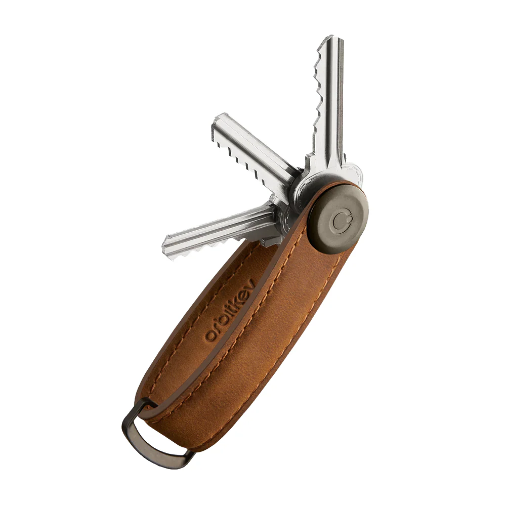 Key Organiser Crazy Horse Leather - Chestnut Brown