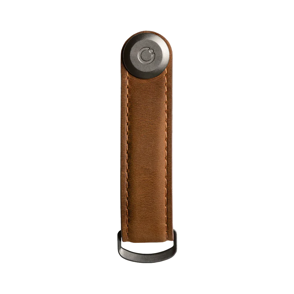 Key Organiser Crazy Horse Leather - Chestnut Brown - Image 2