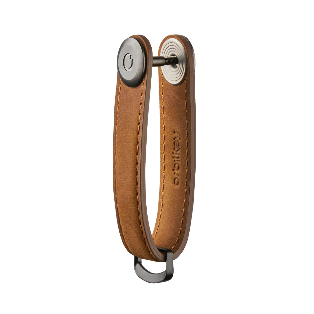 Key Organiser Crazy Horse Leather - Chestnut Brown - Image 3