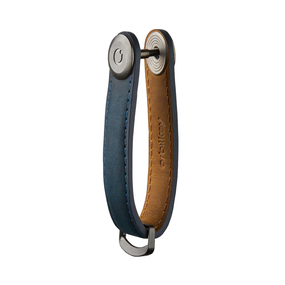 Key Organiser Crazy Horse Leather - Marine Blue - Image 3
