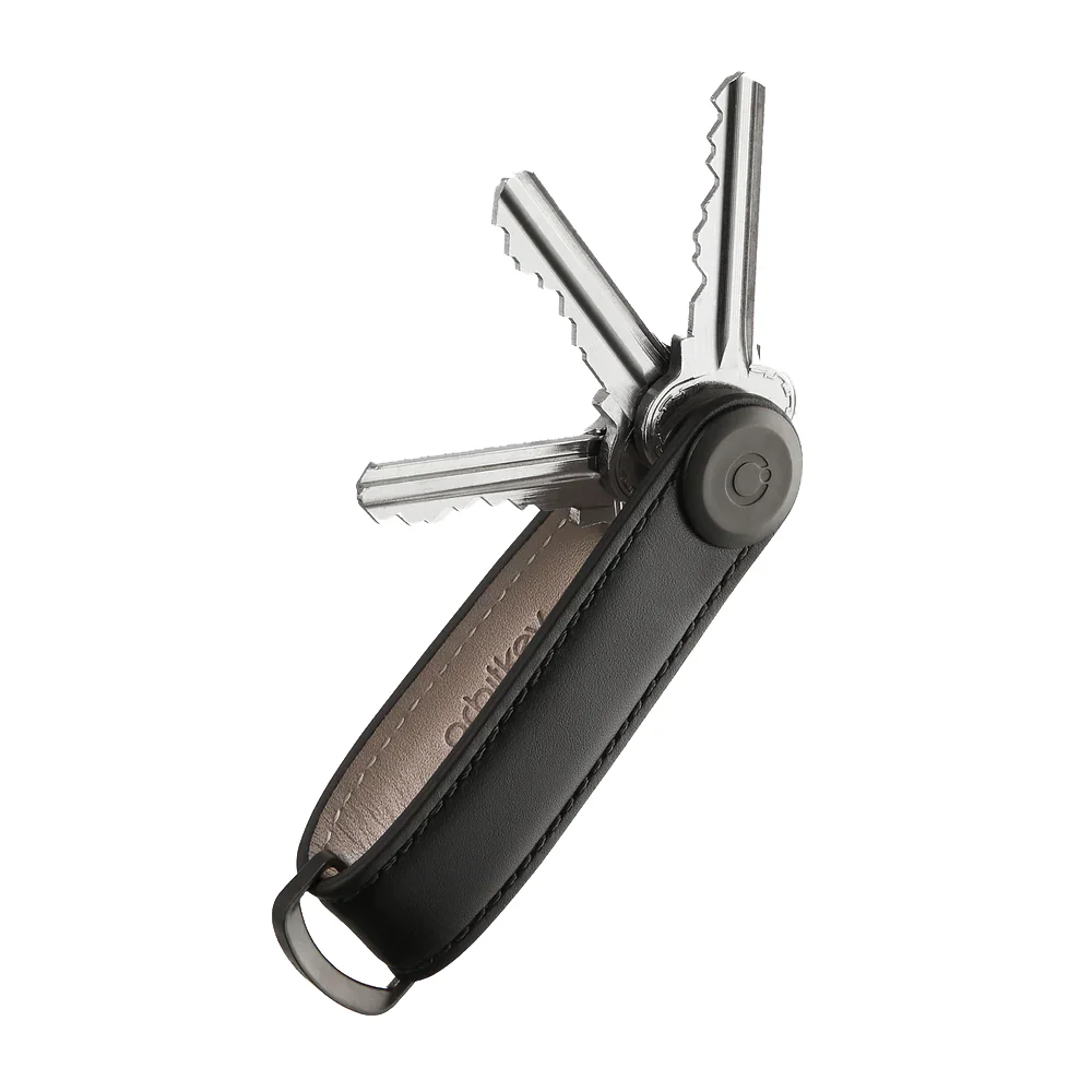 Key Organiser Leather - Saffiano Liquorice Black