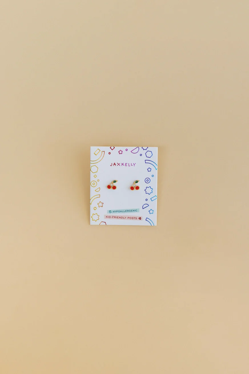 Kids Earrings - Cherry - Image 2