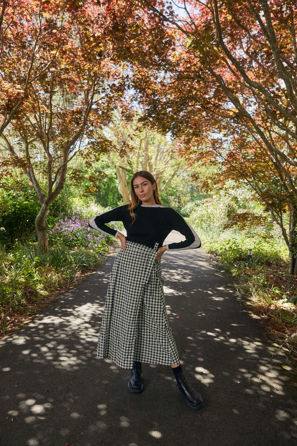 Liberty Skirt - Check Vines - Image 3