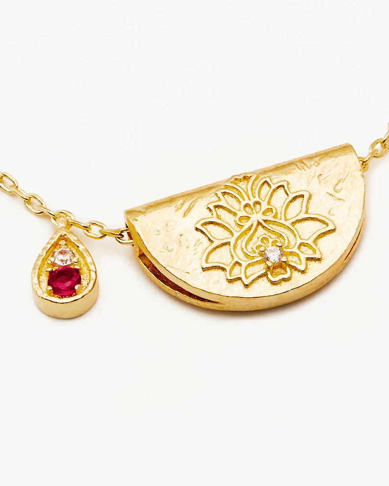 Lotus Birthstone Necklace - Image 6