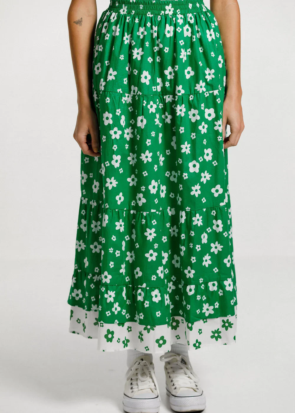 Lucia Skirt - Green/White Garden - Image 3