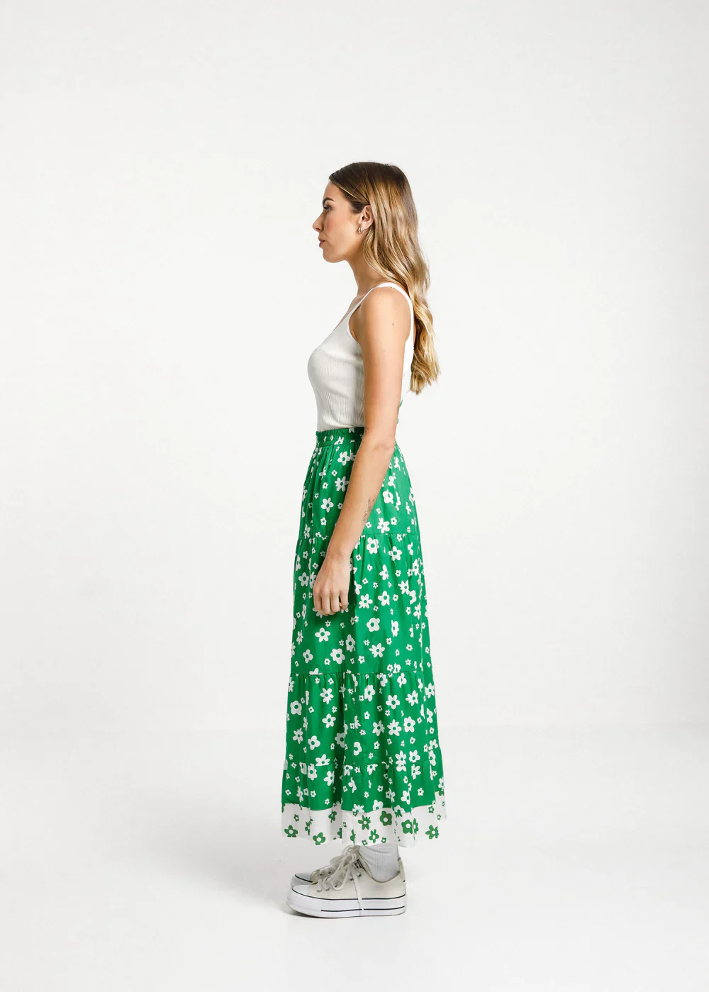 Lucia Skirt - Green/White Garden - Image 4