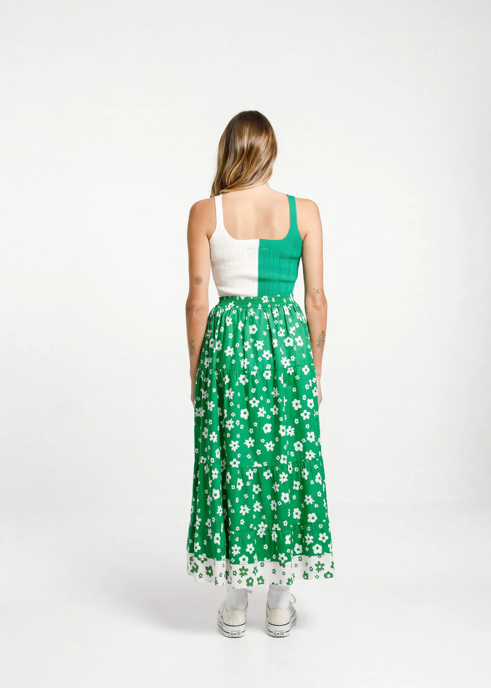 Lucia Skirt - Green/White Garden - Image 7
