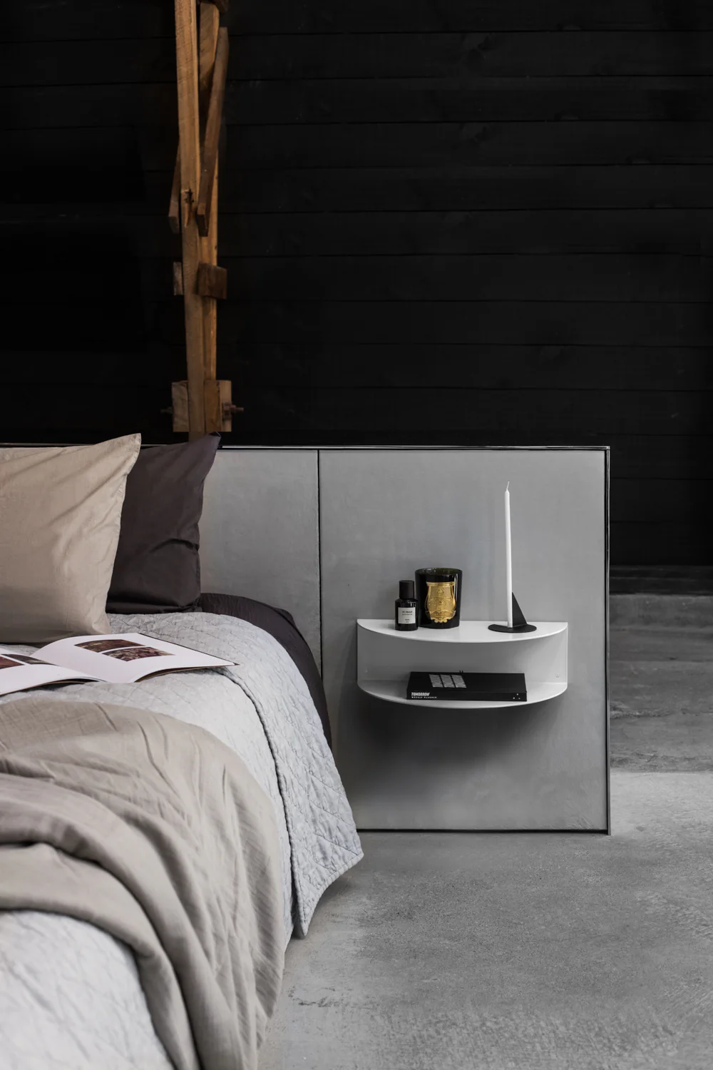 Fold Bedside Table - Black - Image 4