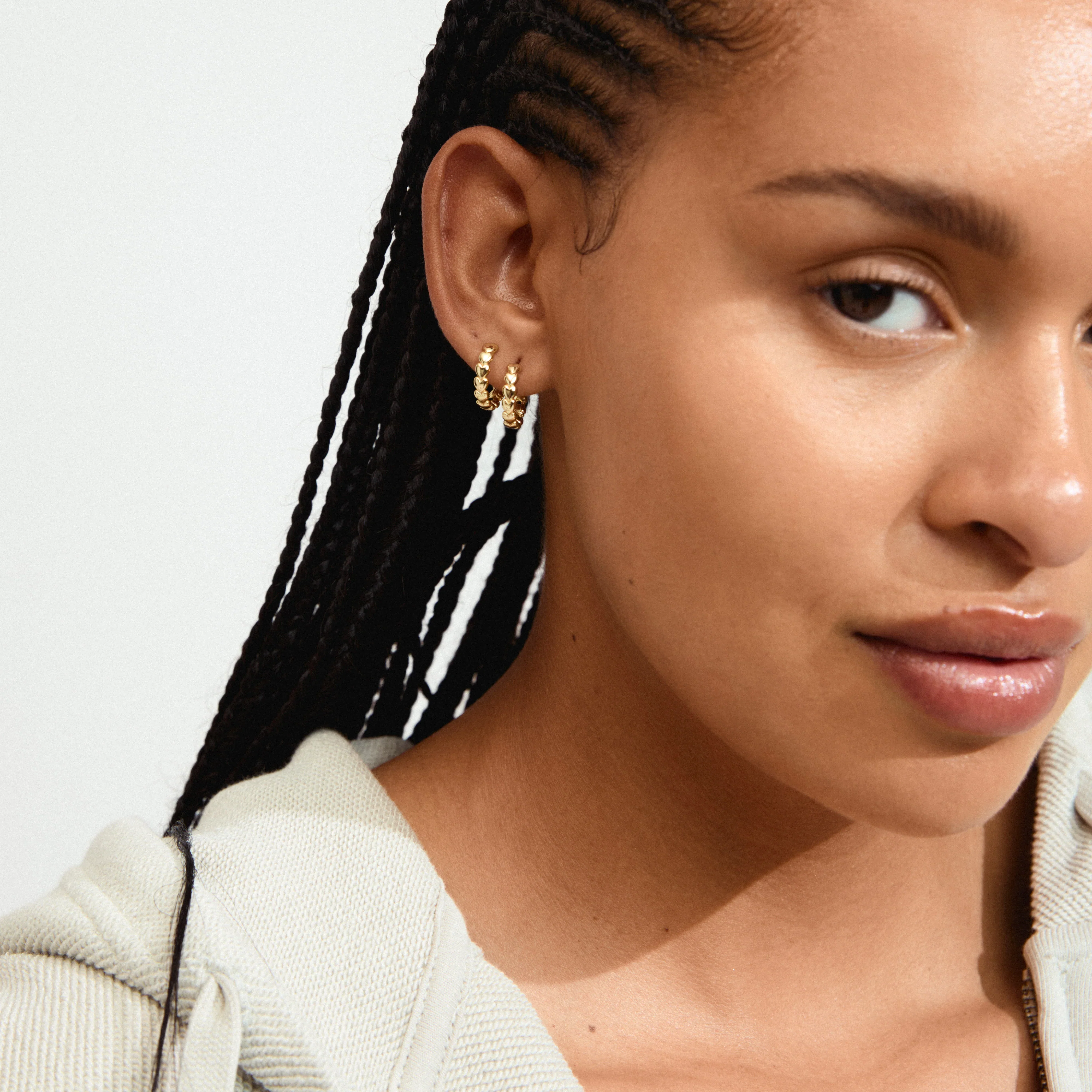 Maeve Hoop Earrings - Gold Plated - Image 2