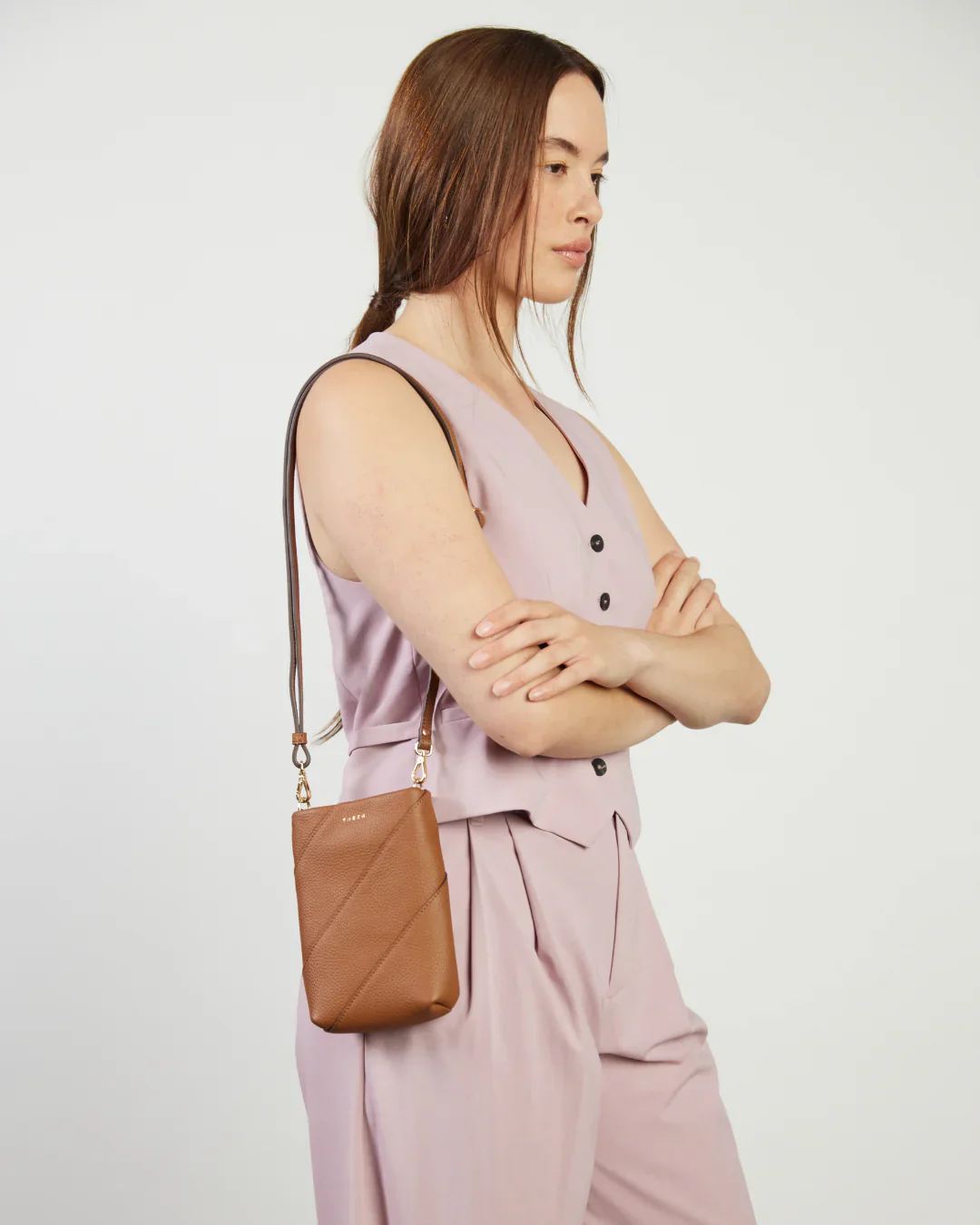 Maggie Crossbody - Tan Bias - Image 6