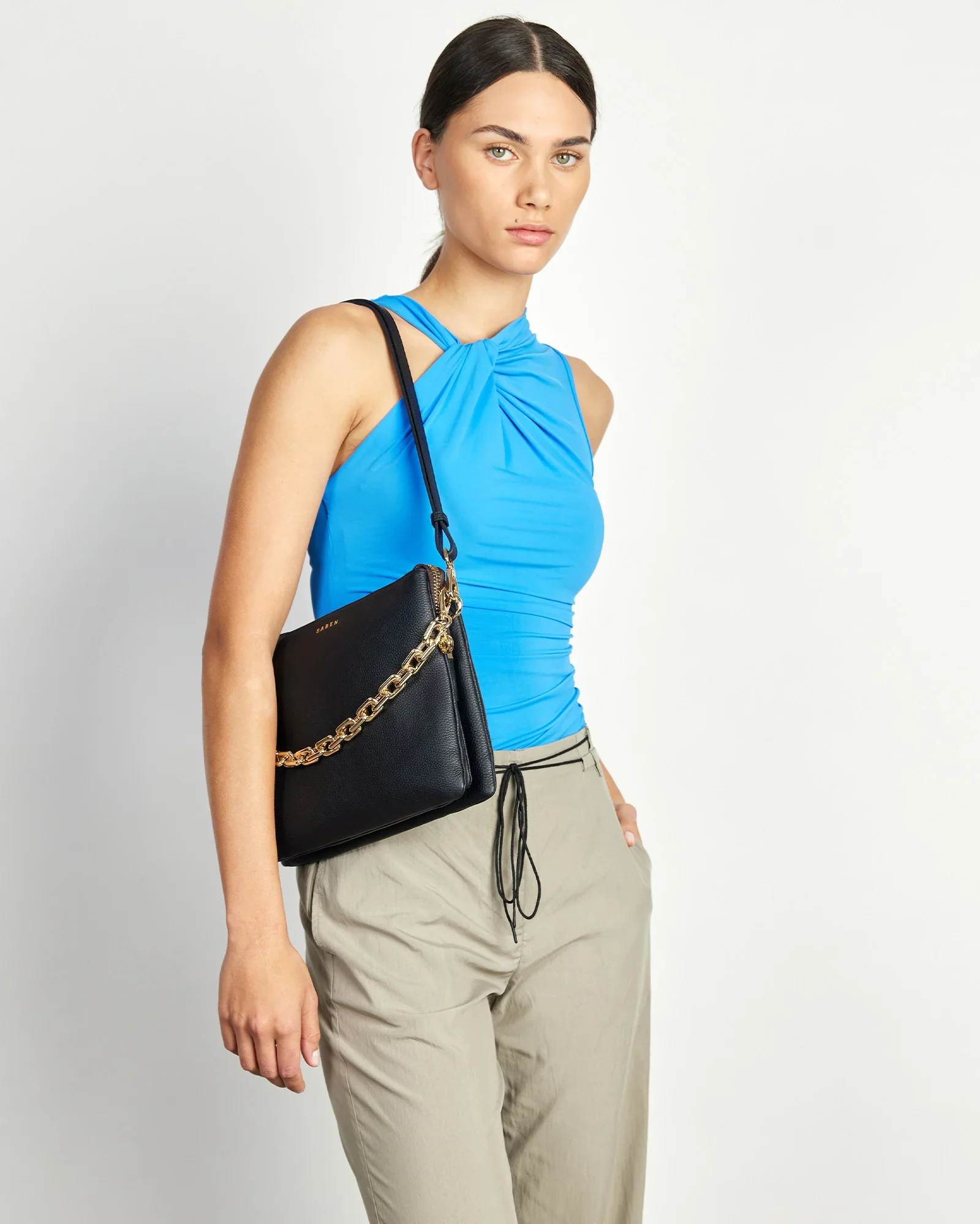 Matilda Crossbody - Black + Chunky Chain - Image 2