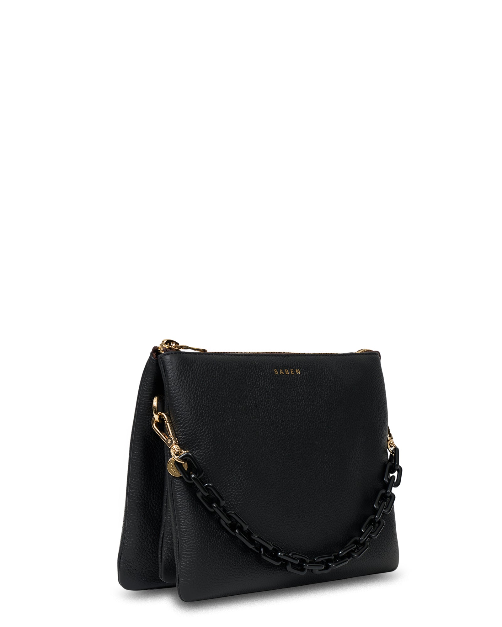 Matilda Crossbody - Black + Tonal Chain - Image 4