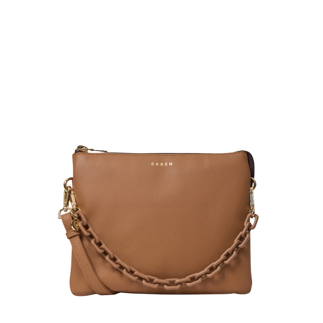 Matilda Crossbody - Toffee + Tonal Chain