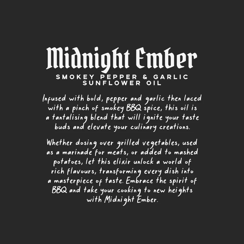 Midnight Ember - Smokey Pepper & Garlic Finishing Oil - Image 3