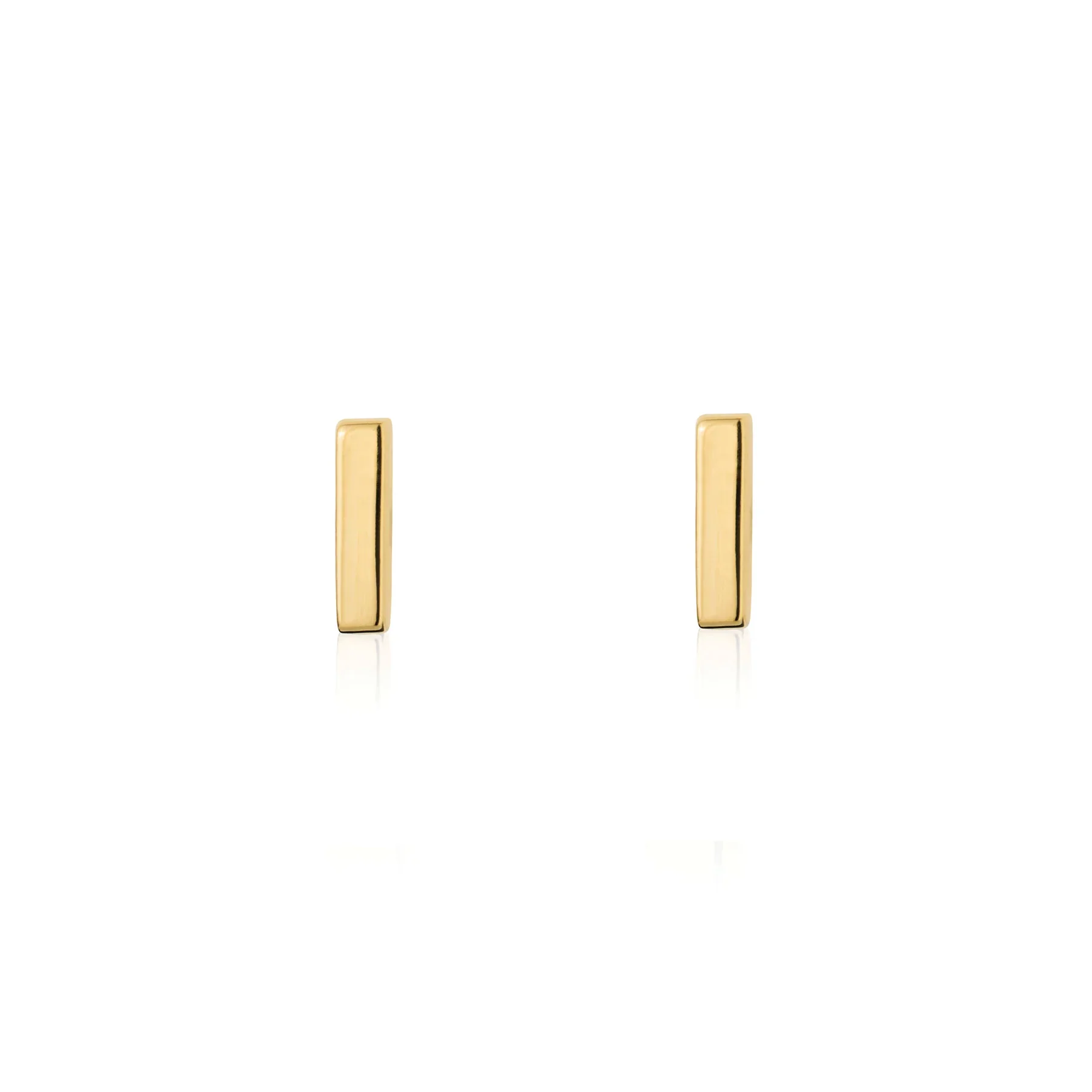 Mini Bar Stud Earrings - Gold