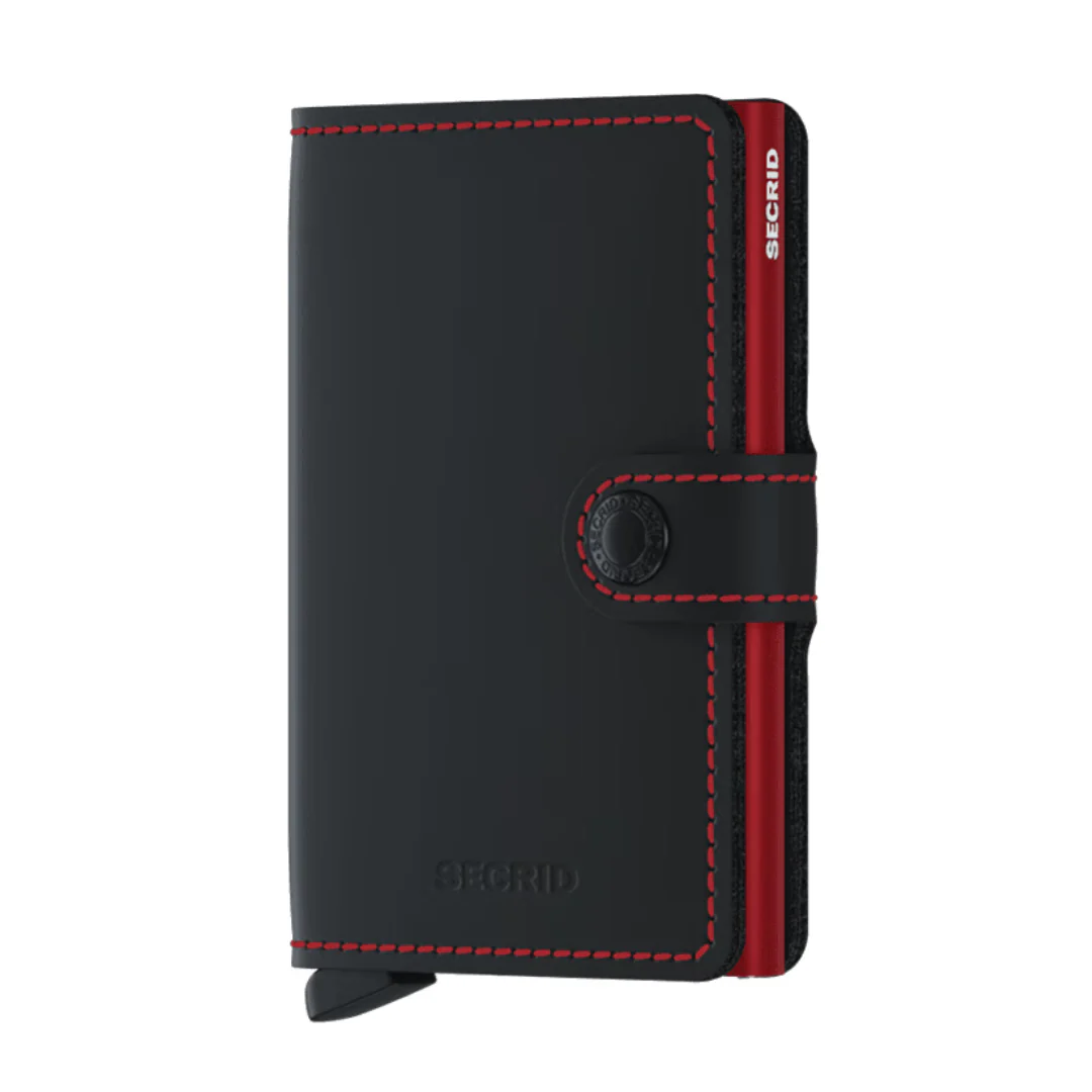 Miniwallet - Matte Black & Red