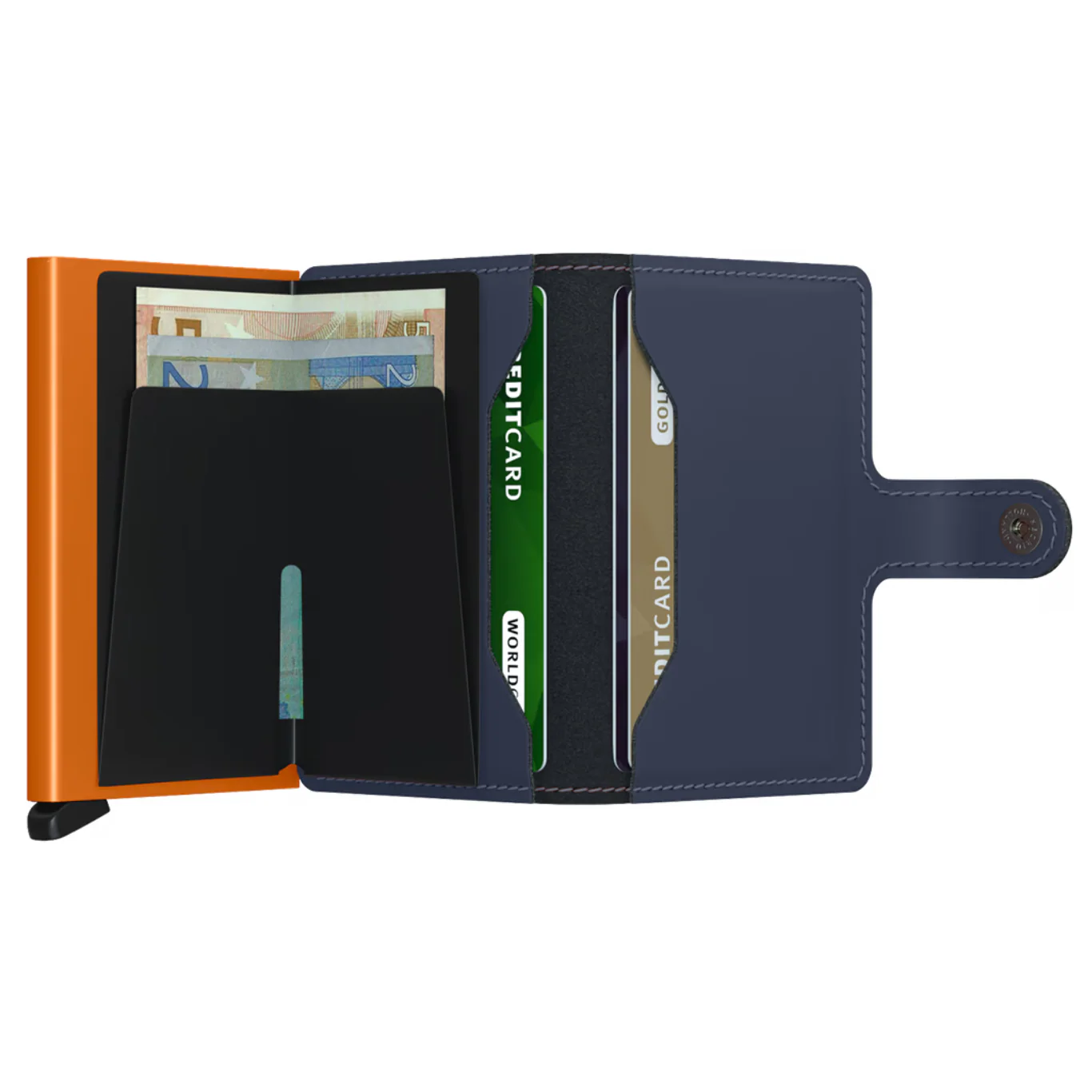 Miniwallet - Matte Night Blue & Orange - Image 2
